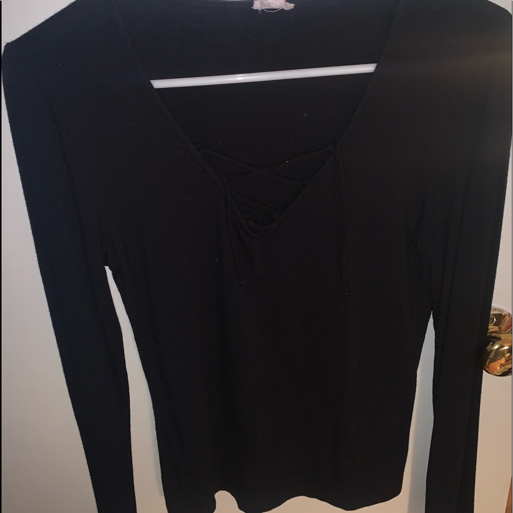 Black tight fitted long sleeve